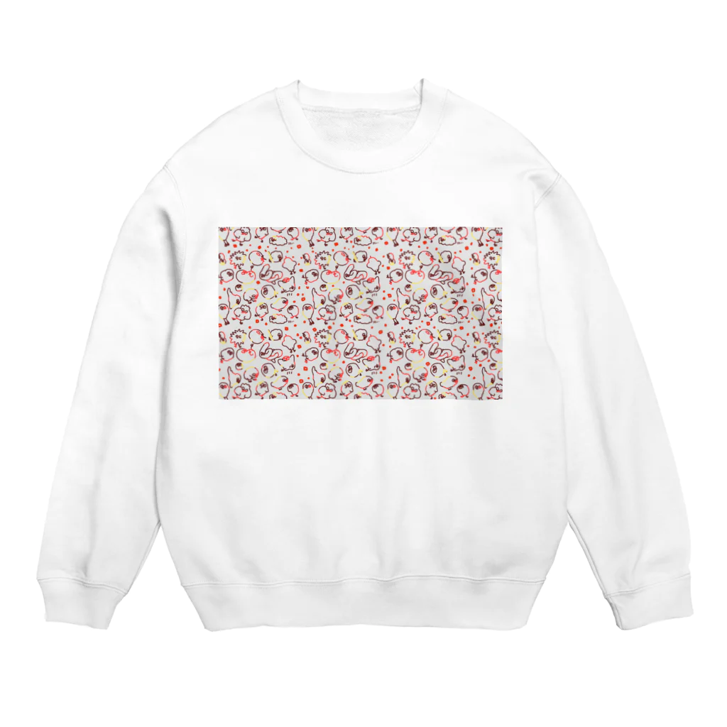 IKARARII イカラリーの沢山のちょぴ2 鳥さんみたいなイキモノ Crew Neck Sweatshirt