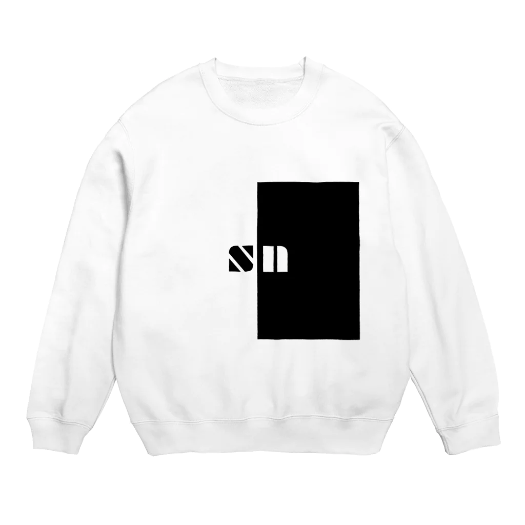 pamyのN極S極 モノトーン ［font:plaster］ Crew Neck Sweatshirt