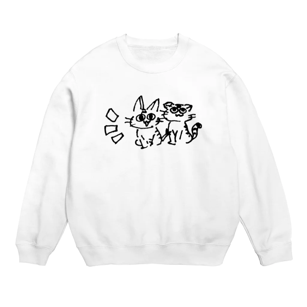 ふうせん工房のマルとクル Crew Neck Sweatshirt