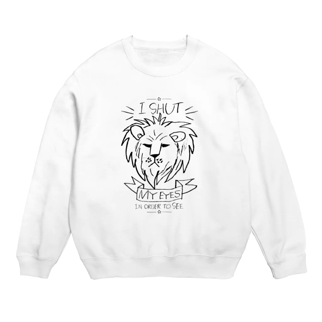 無彩色デザイン販売所のChildren's Art / ライオン Crew Neck Sweatshirt