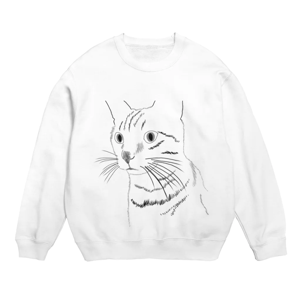 わどの何か見つけたネコ Crew Neck Sweatshirt