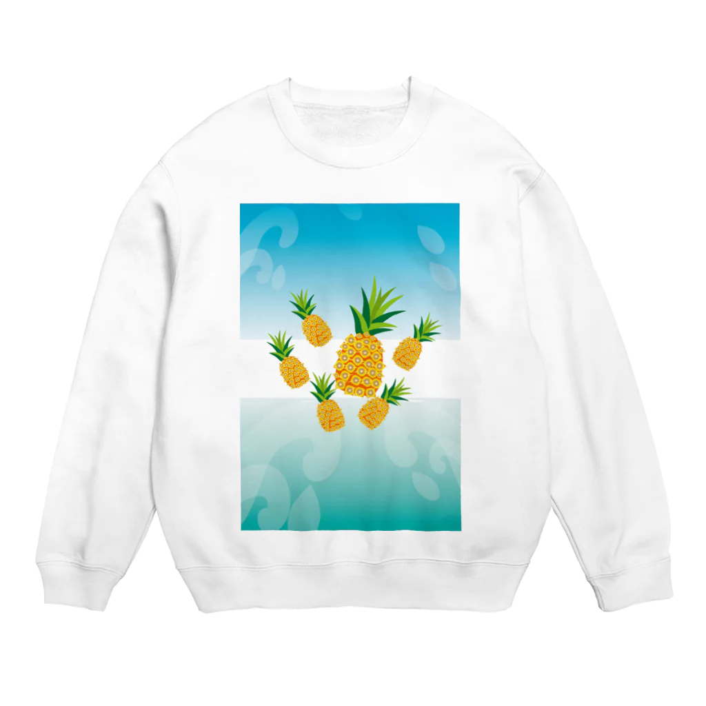 ジルトチッチのデザインボックスのパイナップルが可愛いフルーツのイラスト Crew Neck Sweatshirt