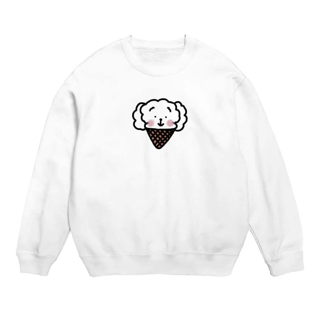 cocomarinのソフトクリーム犬 Crew Neck Sweatshirt