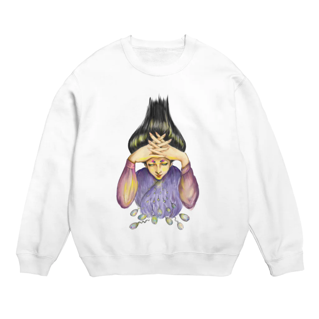 Runartworksの射精 Crew Neck Sweatshirt