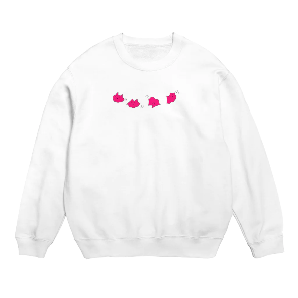 蒼魚はラインスタンプ出したのキュートなめんだこちゃん Crew Neck Sweatshirt