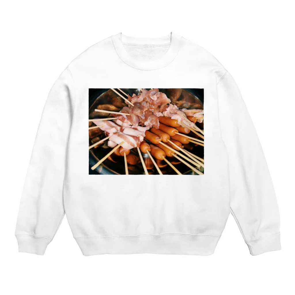 おかず屋の焼き鳥 Crew Neck Sweatshirt