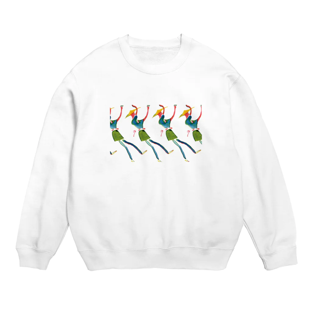 曜とま Yotomaの秋田おばこ Akita-Obako Crew Neck Sweatshirt