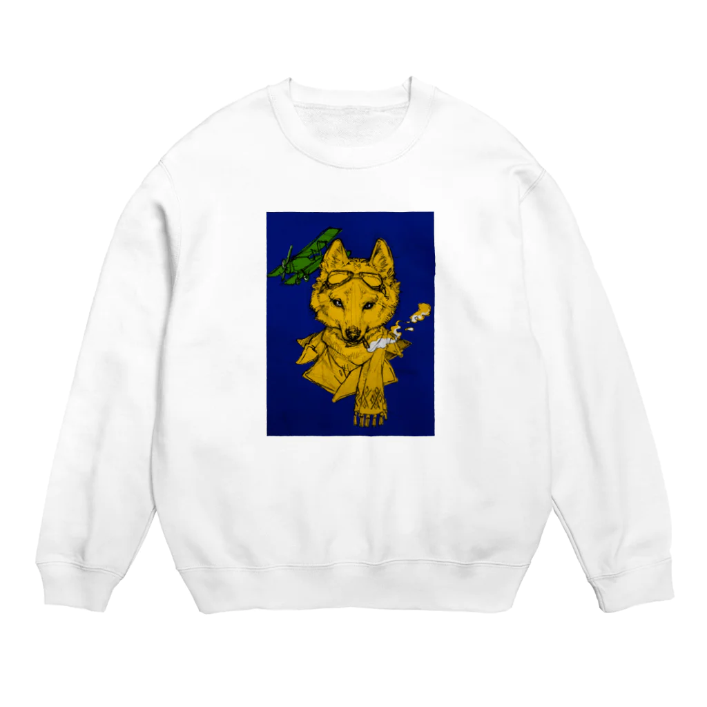 なつめぎの古屋のpilot×オオカミ Crew Neck Sweatshirt