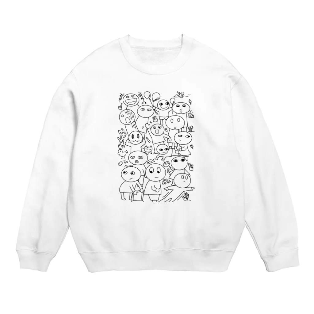 amupontanのわたしはわたし　すきかってちゃん　モノトーン Crew Neck Sweatshirt