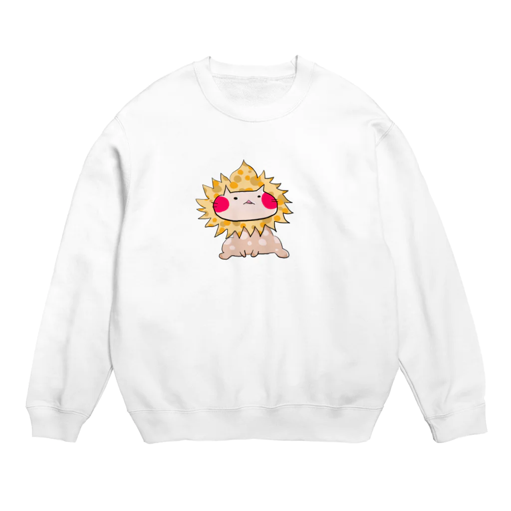 ぺったん子@9/6こみトレのらいおんさんかわいい Crew Neck Sweatshirt