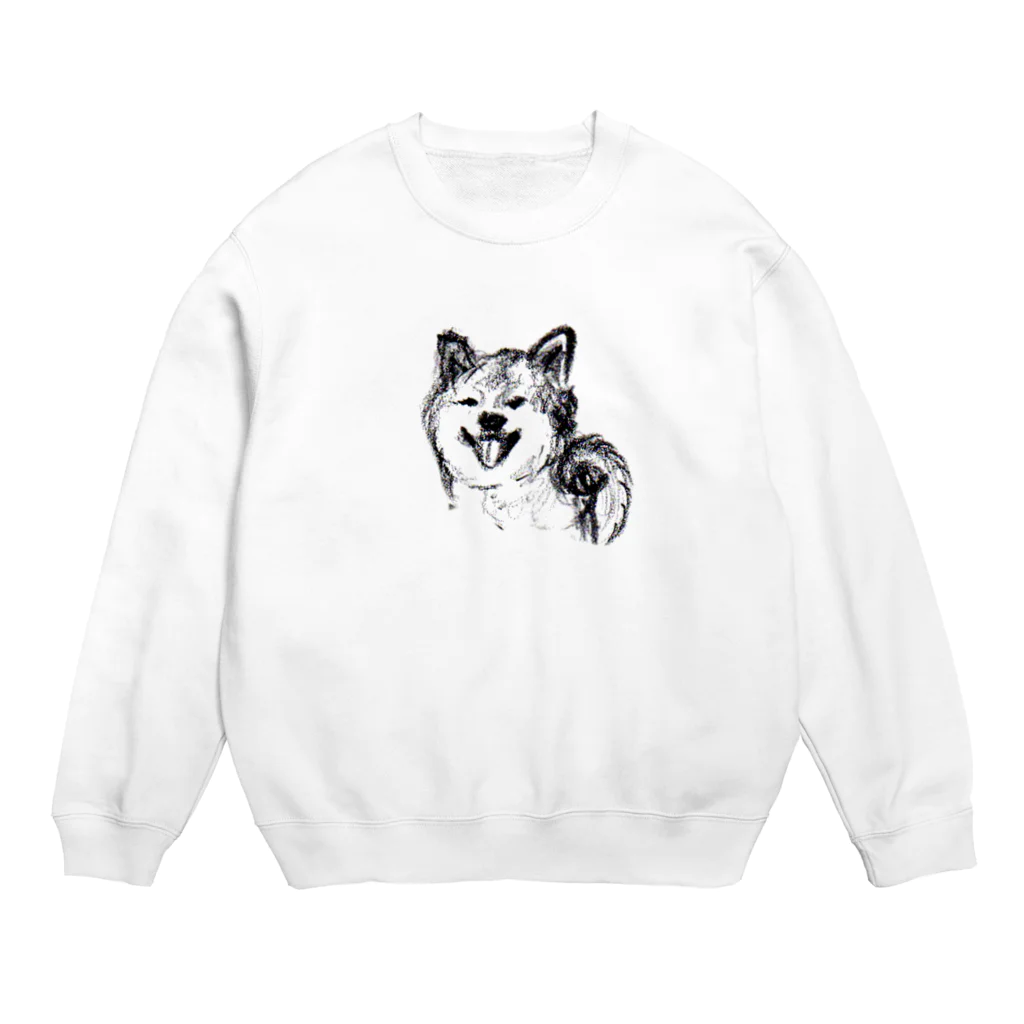 momenkoTWのにっこり日本犬♡ Crew Neck Sweatshirt