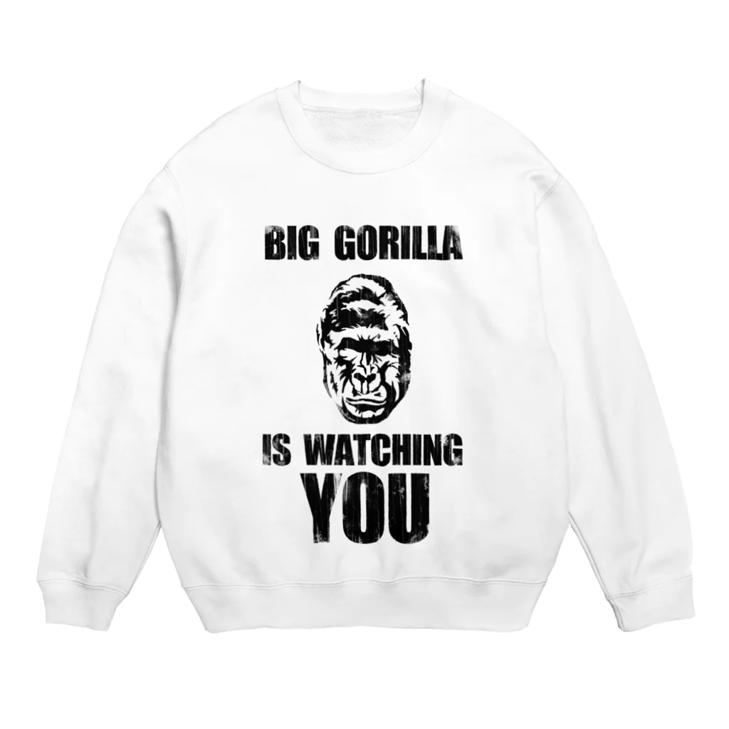 inoue_123のBIG GORILLA IS WATCHING YOU Crew Neck Sweatshirt