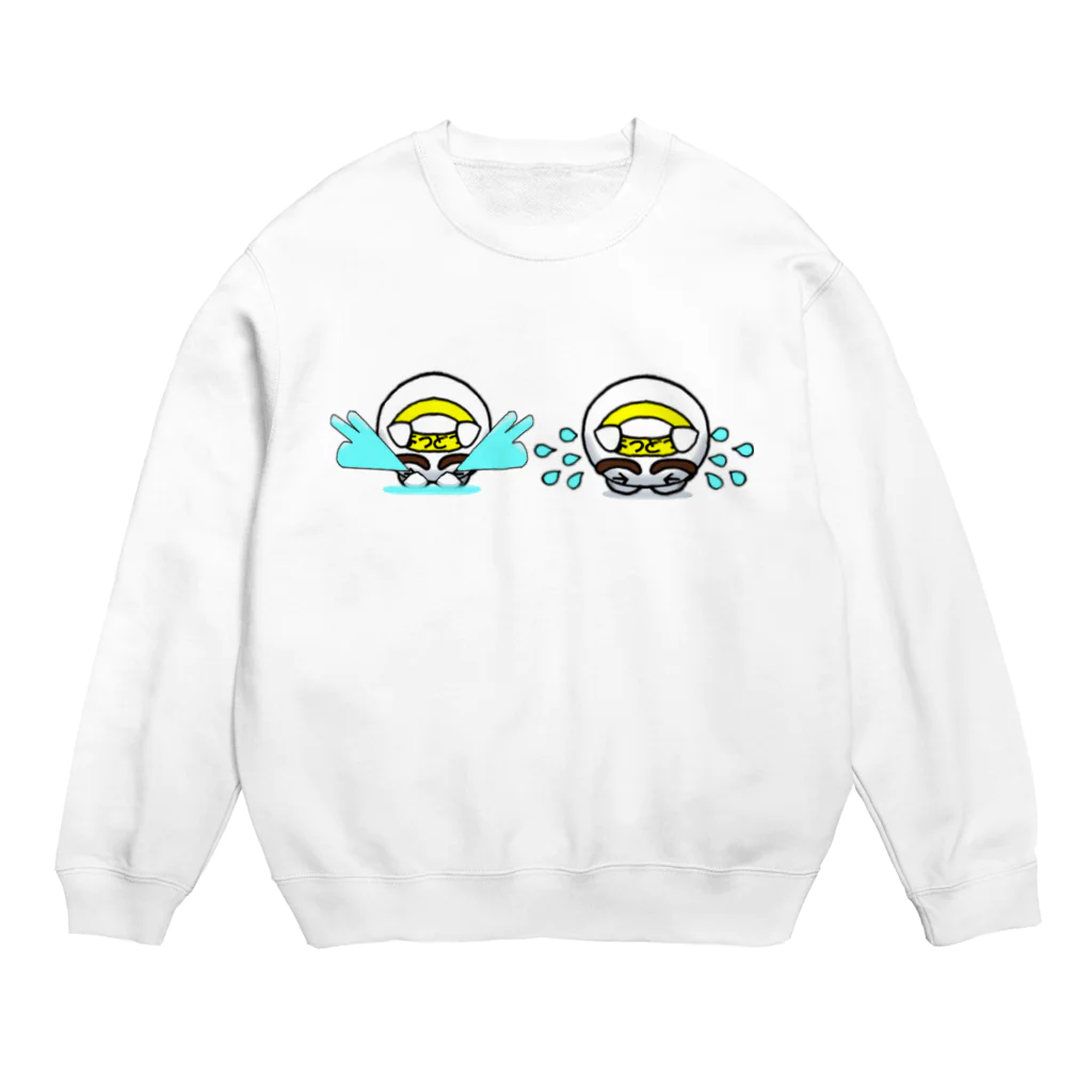 ちっちゅうスタンプ☻おでん千代田中学校の四街道非公認キャラクターよつどうくん Crew Neck Sweatshirt