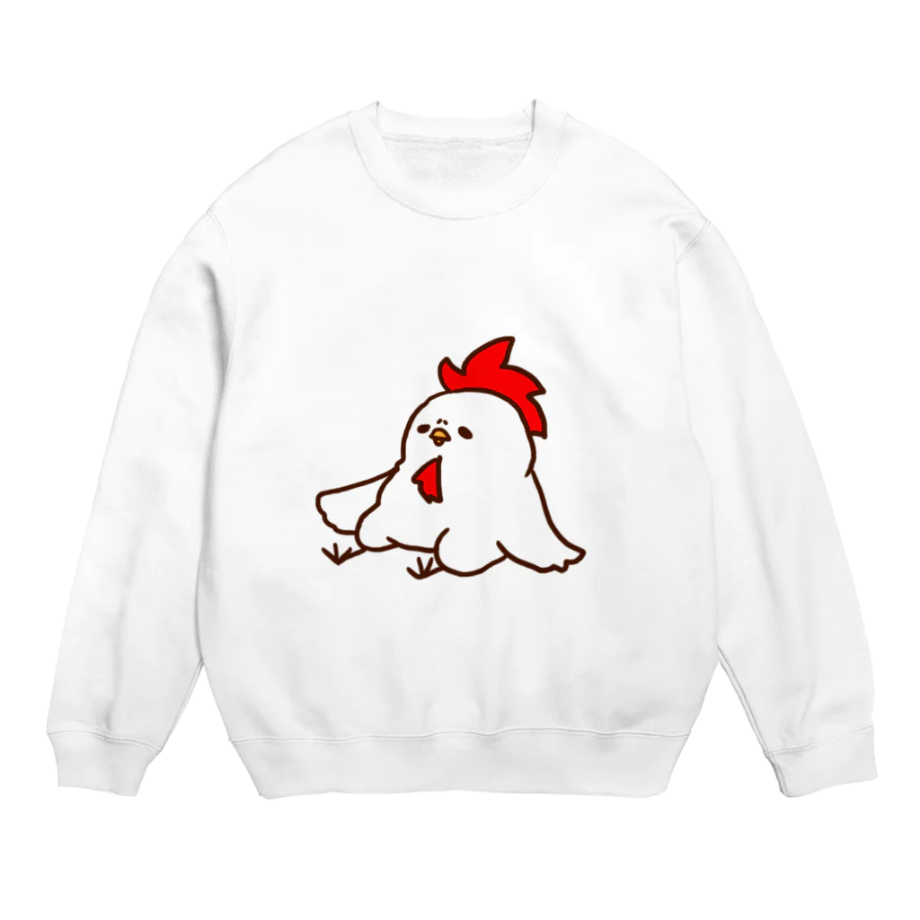 まみむめもゆたのだるだるにわとり Crew Neck Sweatshirt