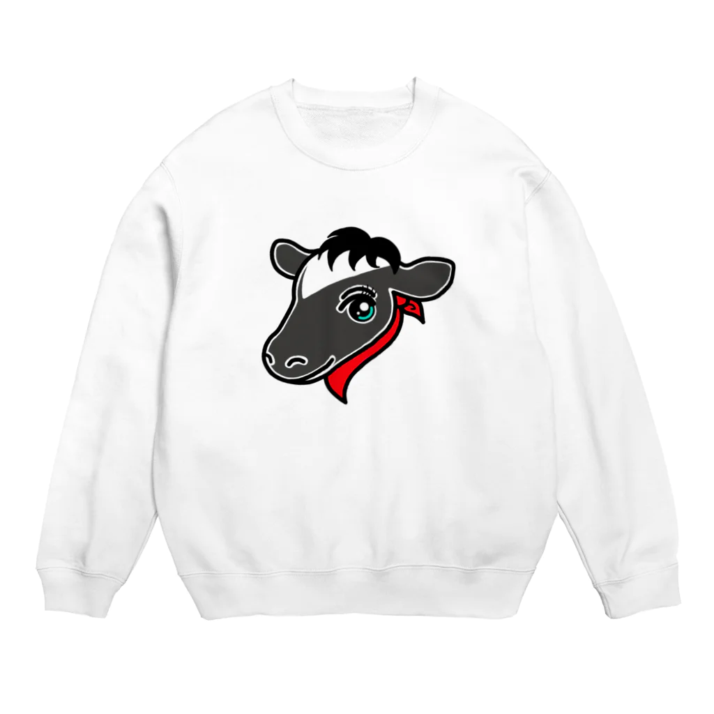 keikororinのウシ子 Crew Neck Sweatshirt