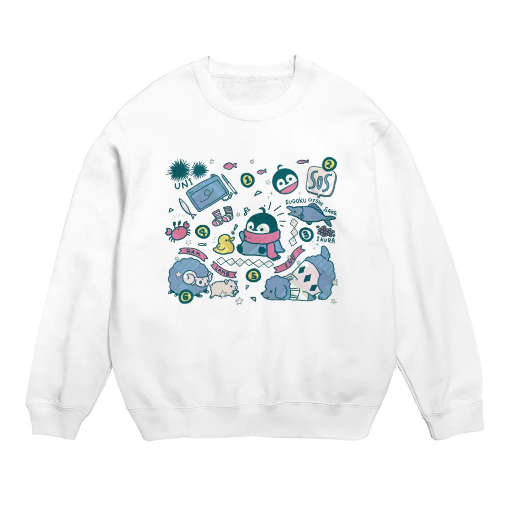 焼きパンショップのパッチワーク焼きペン Crew Neck Sweatshirt