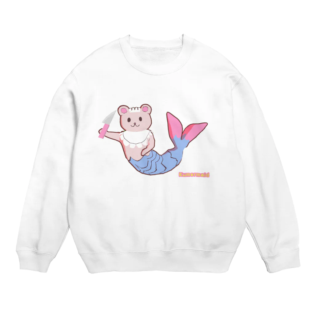 くまーめいどショップの３Dくまーめいど Crew Neck Sweatshirt