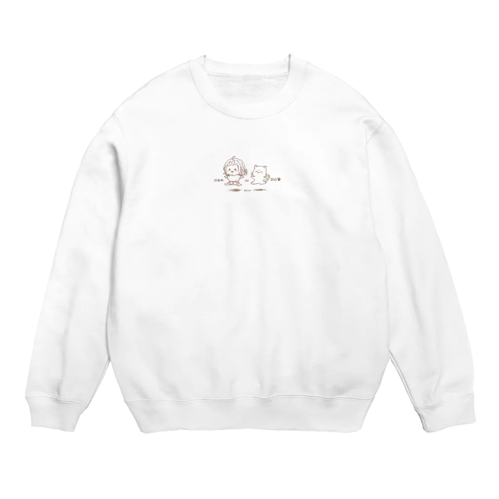 あおべに✪みけんねこのおさんぽとっぷす Crew Neck Sweatshirt