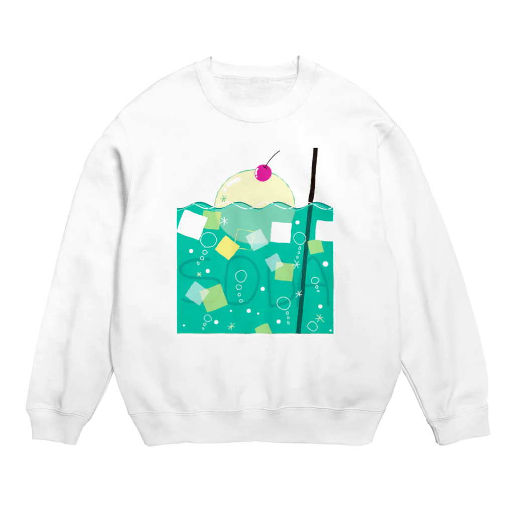 okucha-designのメロンクリームソーダ Crew Neck Sweatshirt