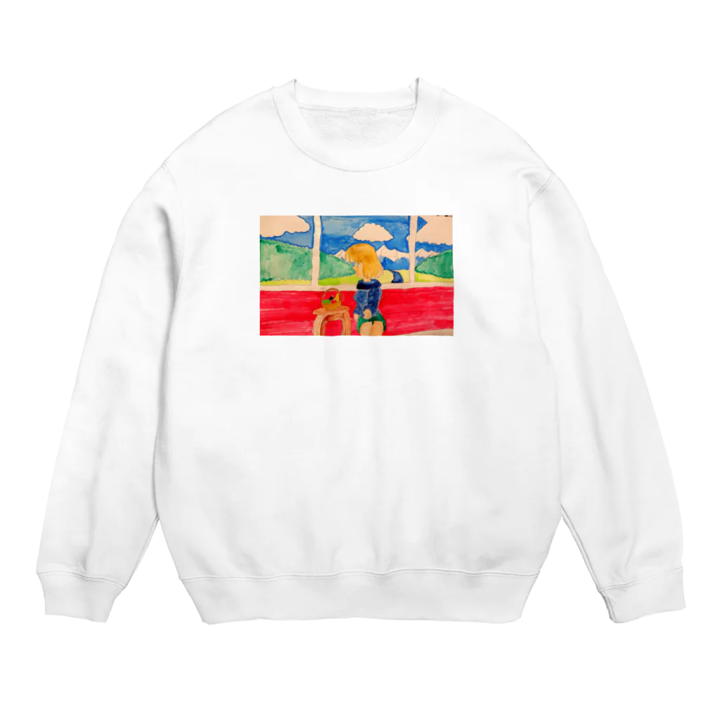 LIONの信仰的ショップの車窓からの風景 Crew Neck Sweatshirt