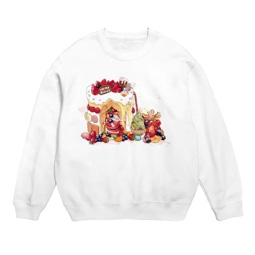 ジョニー|イラストレーターのクリスマスのお家 Crew Neck Sweatshirt