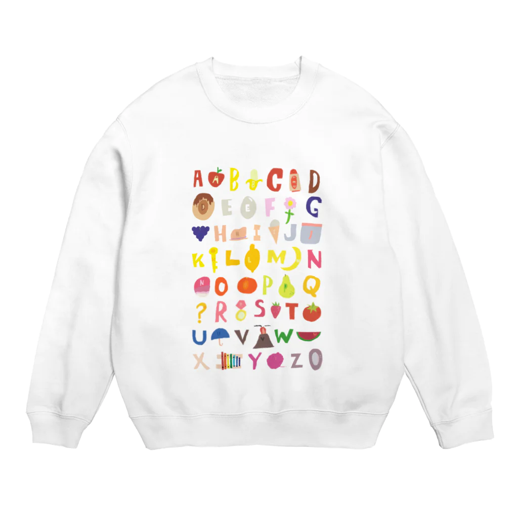 サタケシュンスケ｜イラストレーターの長男の絵（ALPHABET） Crew Neck Sweatshirt