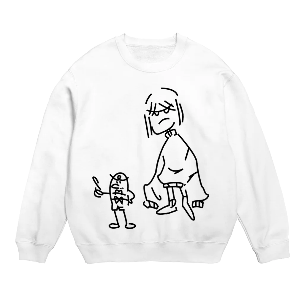 東海道中膝栗毛のゆび刑事とあいぼう Crew Neck Sweatshirt