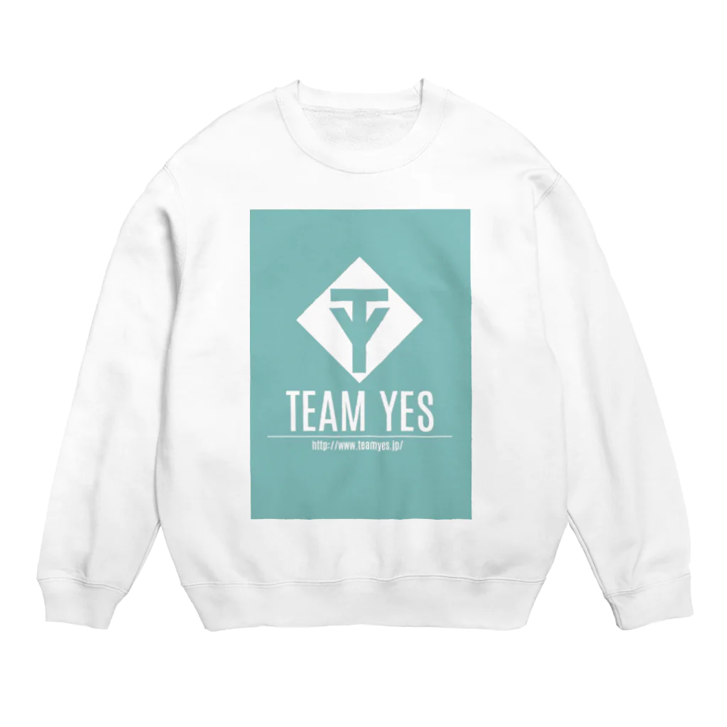 TEAM YESのYES ターコイズブルー Crew Neck Sweatshirt