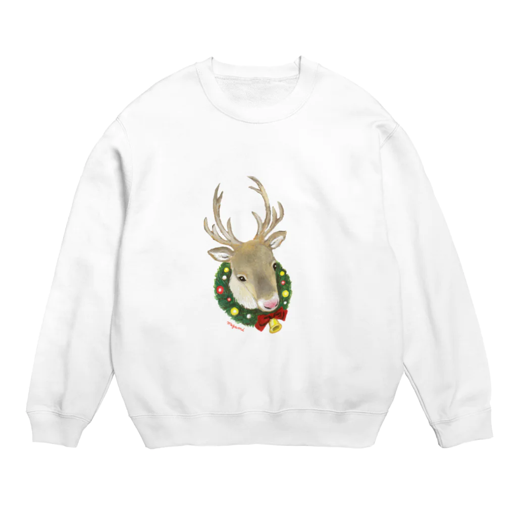 わたべ　めぐみのChristmas Reindeer Crew Neck Sweatshirt