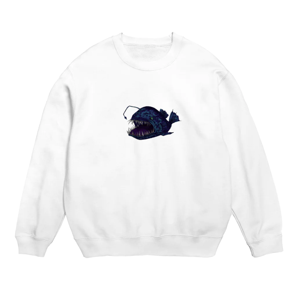 pitchの深海魚アンコウ Crew Neck Sweatshirt