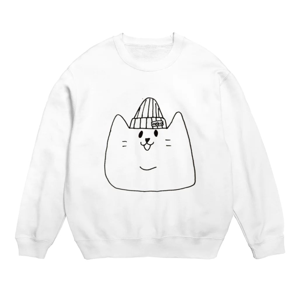 aikomnsのニジュウアゴネコ ニット帽 Crew Neck Sweatshirt