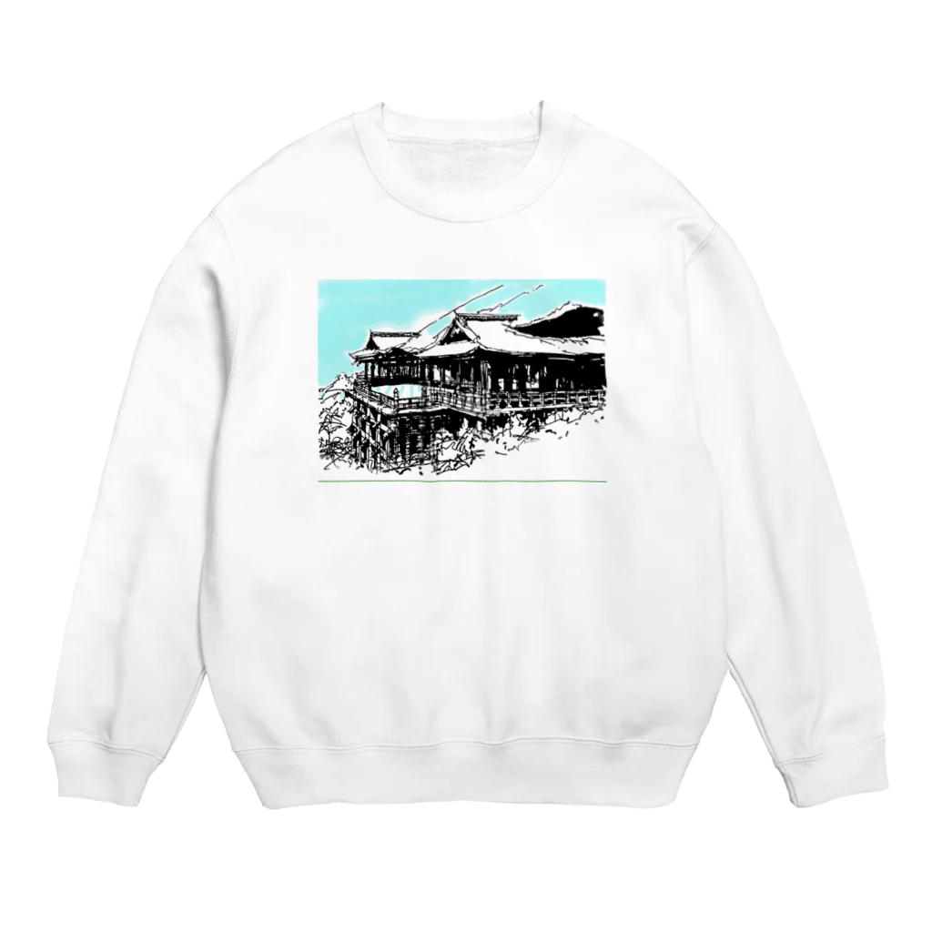 yt19380709の＃いくぞ岩田屋　　京都　清水寺 Crew Neck Sweatshirt