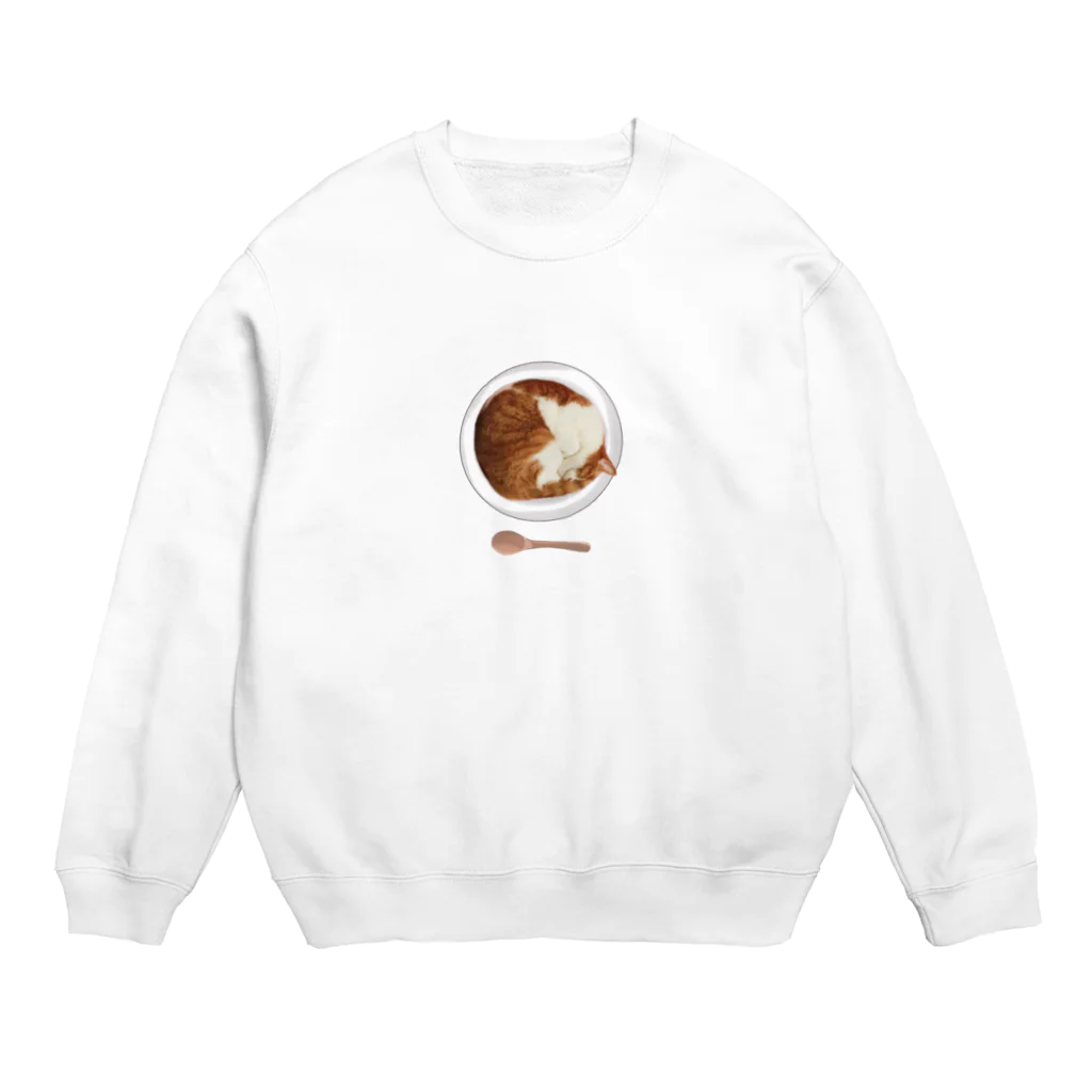 氷熊のおみせの猫カレー🍛おいしそうな いろをした ねこ. Crew Neck Sweatshirt