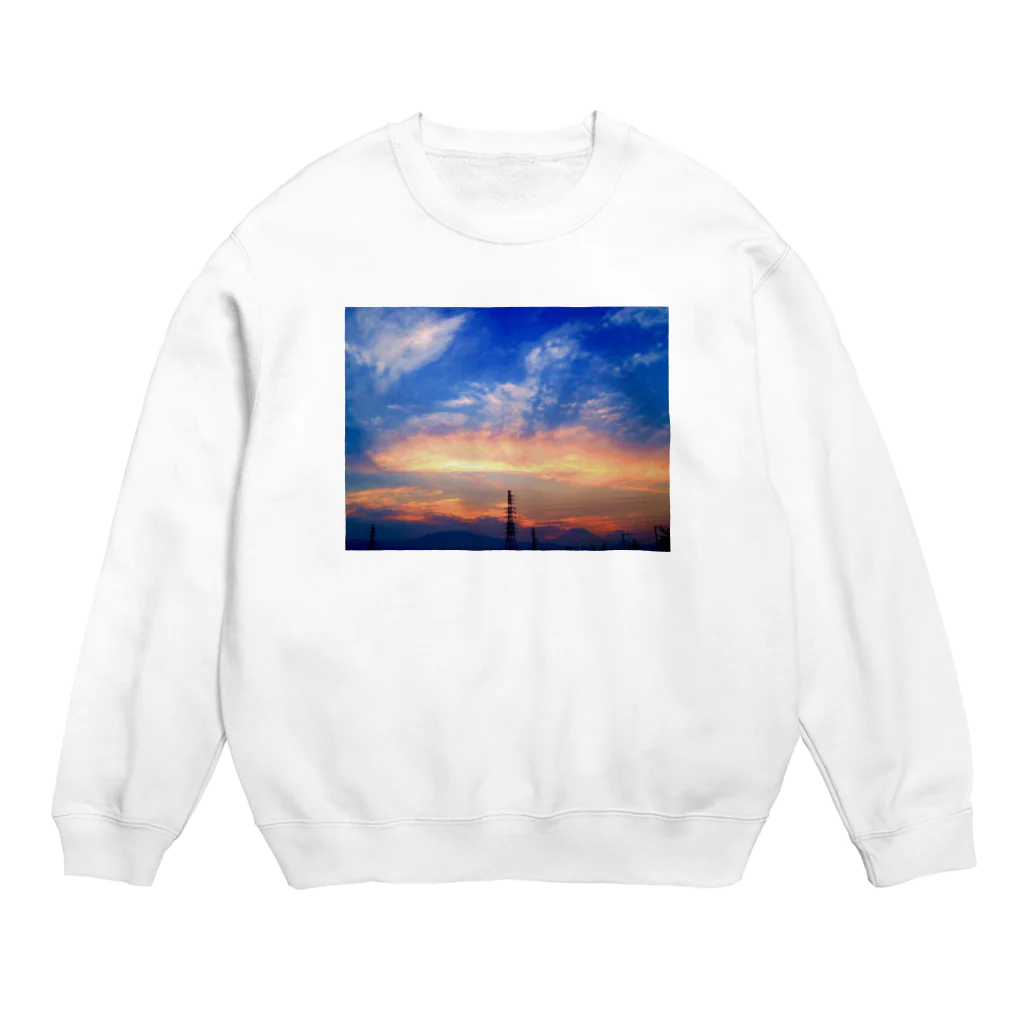 Sato-CのSunset and clouds Crew Neck Sweatshirt