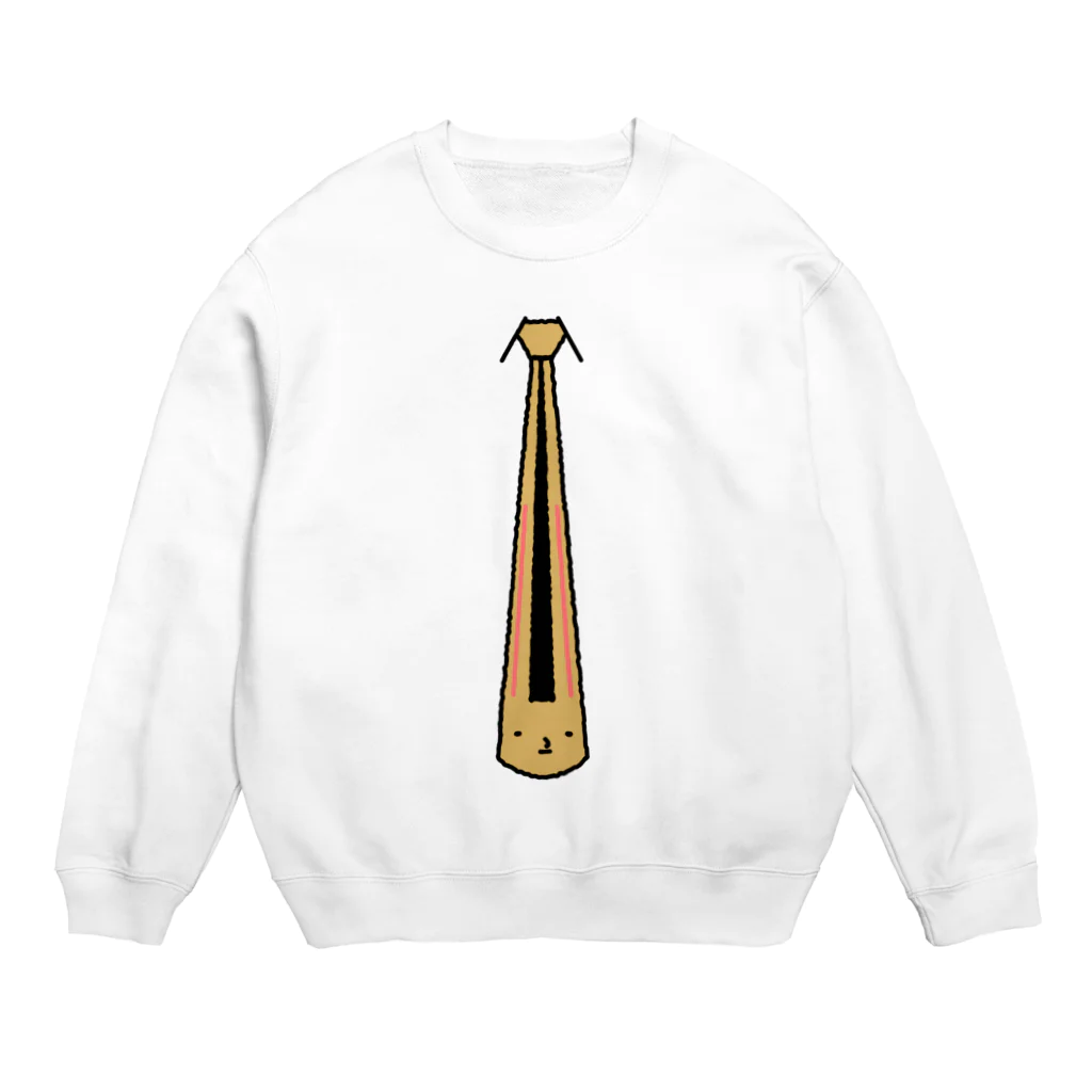 PokuStarのモコモコウサギネクタイ Crew Neck Sweatshirt