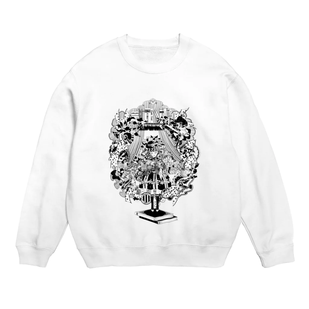 恵の本の中の記憶（シンプルモノクロ） Crew Neck Sweatshirt