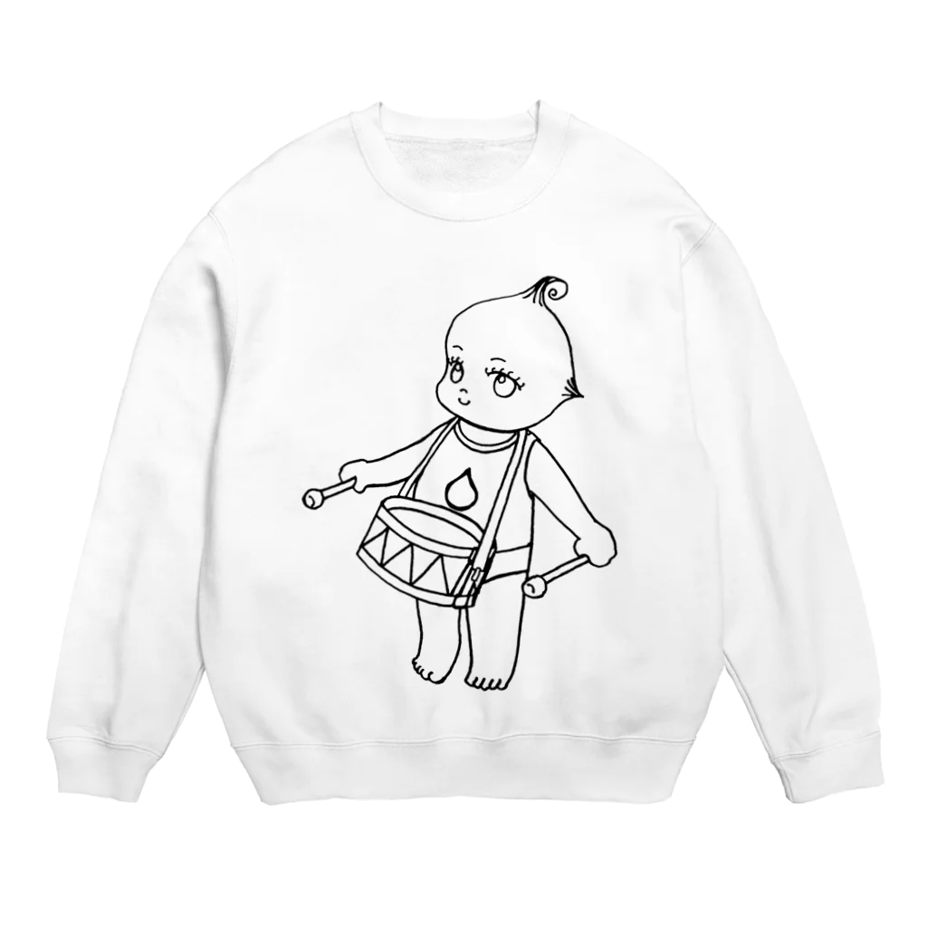 papandaのQPたいこたたき Crew Neck Sweatshirt