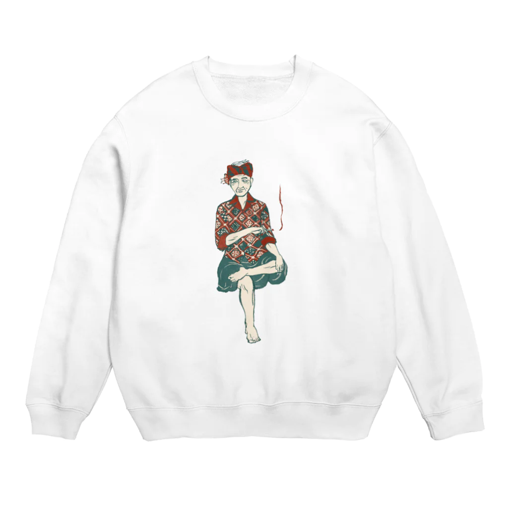 IZANAMI by Akane Yabushitaの【バリの人々】おじいちゃん Crew Neck Sweatshirt