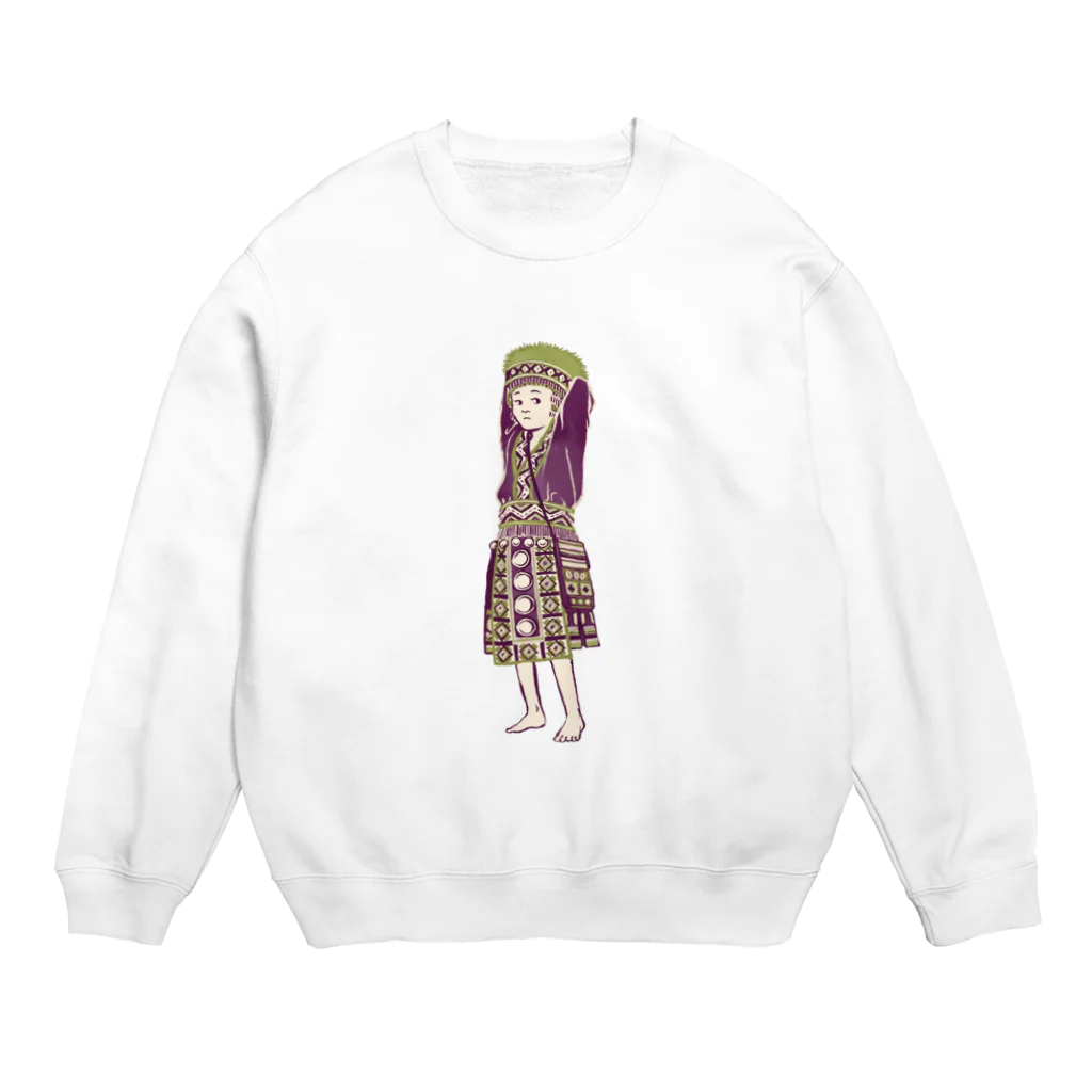 IZANAMI by Akane Yabushitaの【タイの人々】モン族の女の子 Crew Neck Sweatshirt