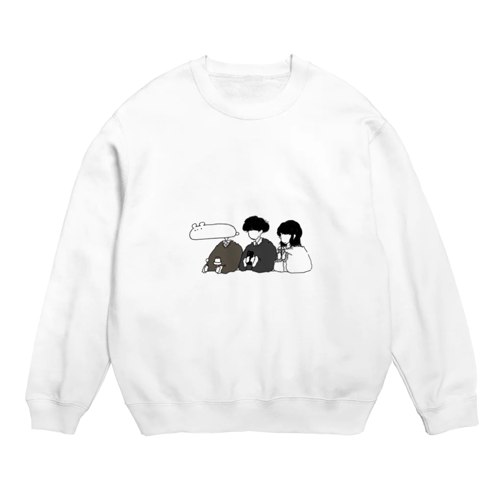 原シバ。のくまみたいな人とボーイとガール Crew Neck Sweatshirt