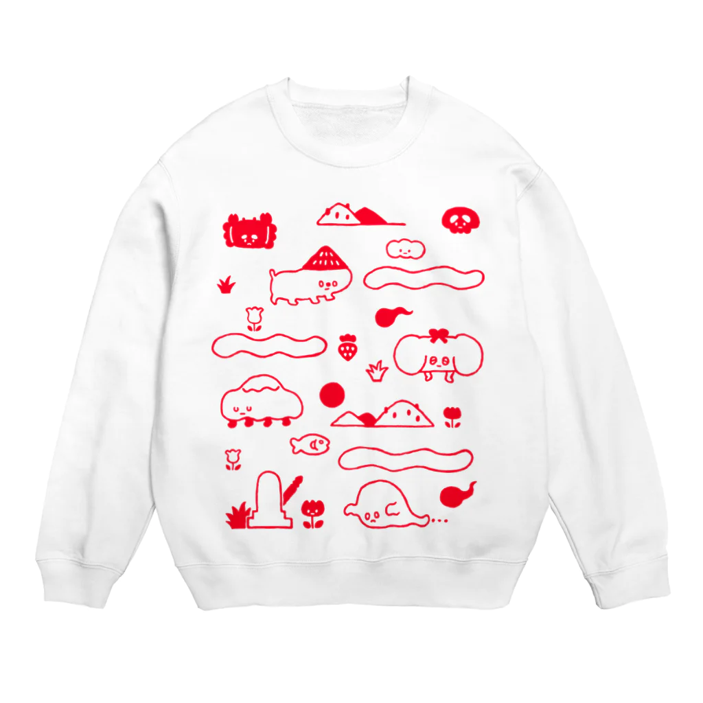 SHOP味み suzuri店のおそろし村 Crew Neck Sweatshirt