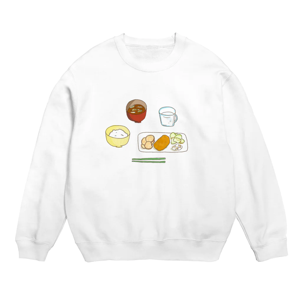 アトリエトリコの今日の晩ごはん Crew Neck Sweatshirt