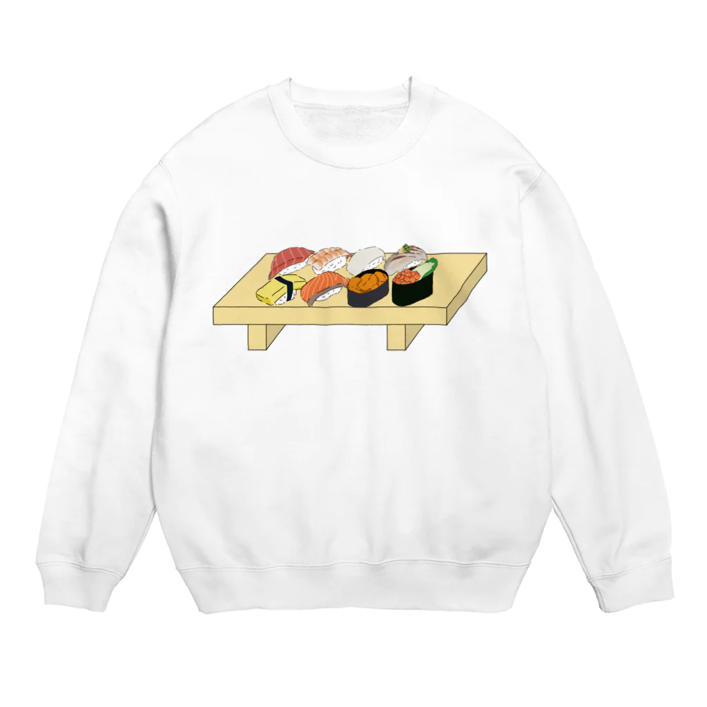 uchu no ko☆のおしゅし Crew Neck Sweatshirt