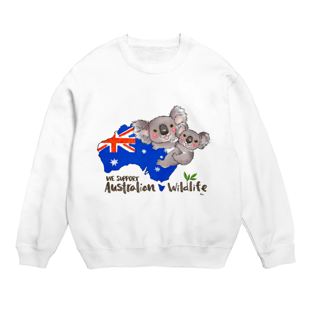 shop あこ猫犬屋のオーストラリアへの寄付 Crew Neck Sweatshirt
