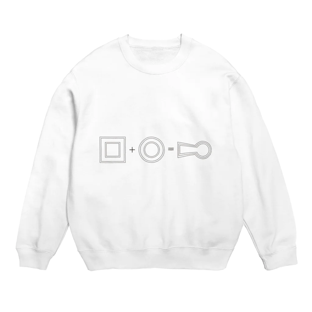 はにわ屋高床支店の方墳＋円墳＝前方後円墳 Crew Neck Sweatshirt