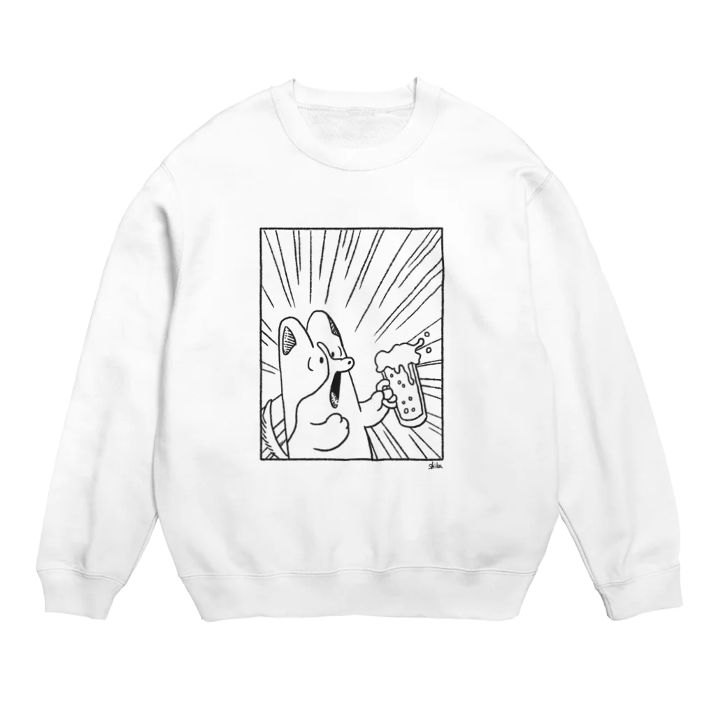 シカトコの乾杯コーギー Crew Neck Sweatshirt