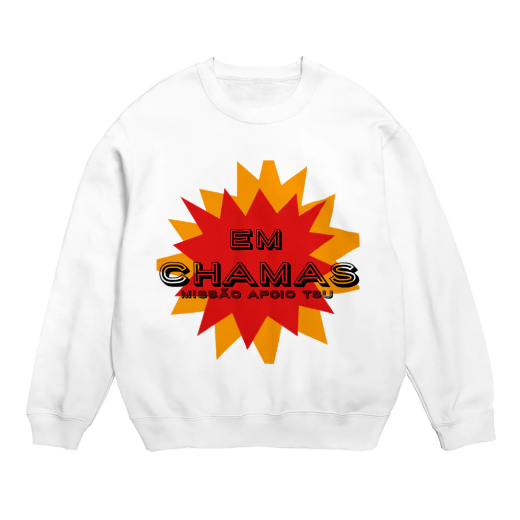 junior😄😜のem chamas  Crew Neck Sweatshirt