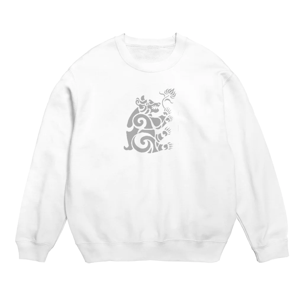 ツバメ堂の中南米風のクマ Crew Neck Sweatshirt