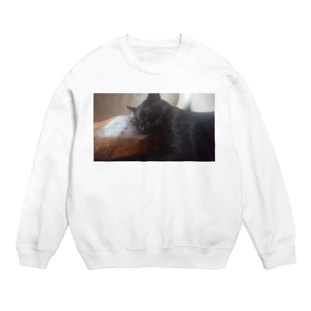 JB じゅんぼーの黒猫こばんのねむ顔 Crew Neck Sweatshirt