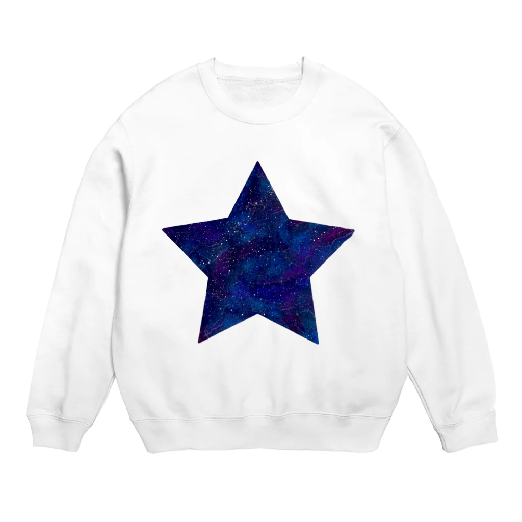 采-aya-の星の中の宇宙 Crew Neck Sweatshirt